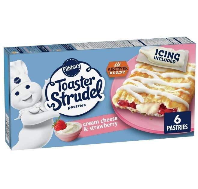 Breakfast Pastry, Pillsbury® Cream Cheese &amp; Strawberry Toaster Strudel (6 Count-11.7 oz Box)