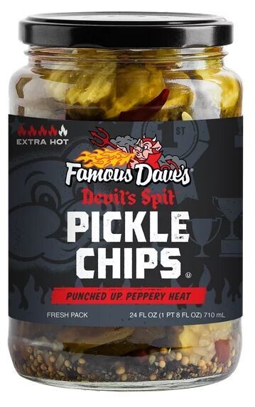 Preserved Pickles, Famous Dave's™ Devil's Spit Pickle Chips (24 oz Jar)