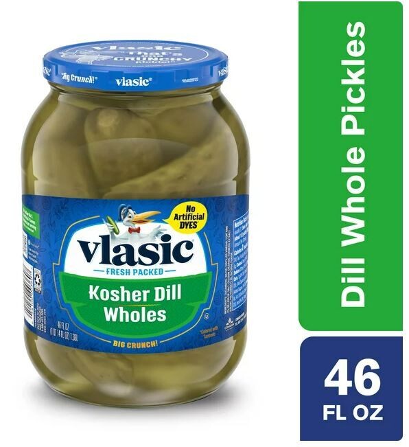 Preserved Pickles, Vlasic® Kosher Dill Whole Pickles (46 oz Jar)