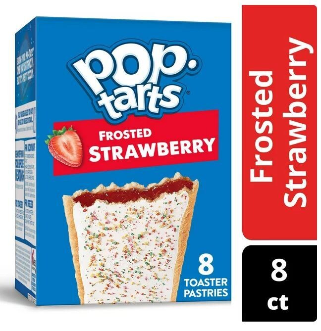 Breakfast Pastry, Kellogg's® Pop Tarts® Frosted Strawberry Toaster Pastries (13.5 oz Box-8 Count)