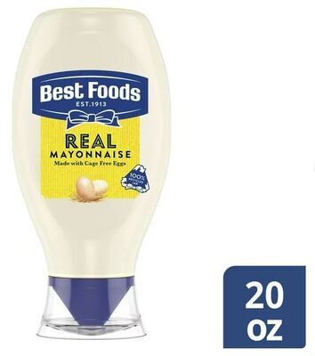 Sandwich Spread, Best Foods™ Gluten Free Real Mayonnaise (20 oz Squeeze Bottle)