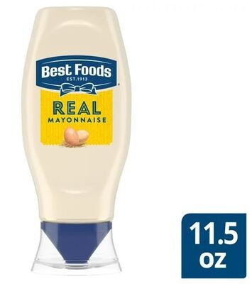 Sandwich Spread, Best Foods™ Gluten Free Real Mayonnaise (11.5 Oz Squeeze Bottle)