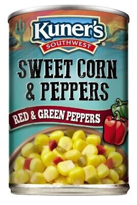 Canned Corn, Kuner’s® Gluten Free Southwest Sweet Corn &amp; Peppers (15 oz Can)