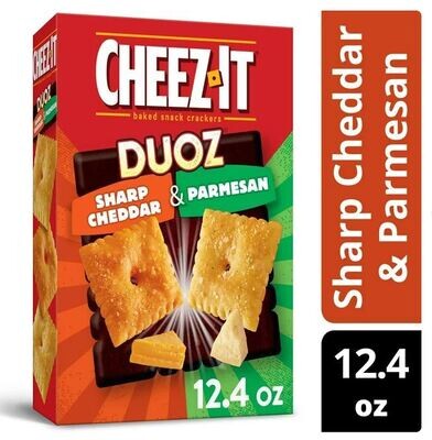 Crackers, Cheez-It® DUOZ Sharp Cheddar & Parmesan Crackers (12.4 oz Box)