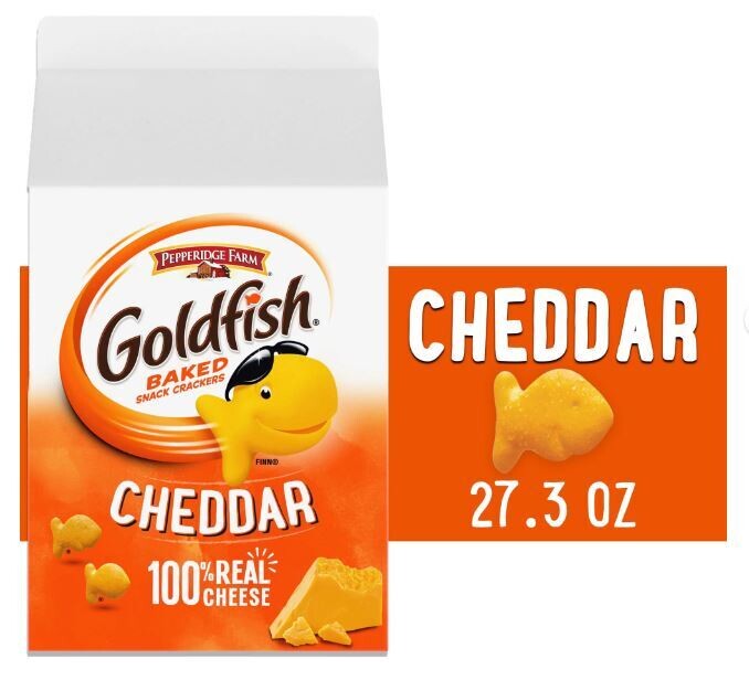 Goldfish Cracker Carton, Pepperidge Farm® Goldfish® Cheddar Crackers (30 oz Carton)