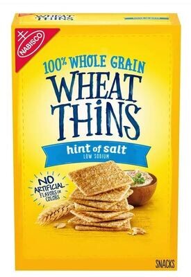 Crackers, Wheat Thins® Hint of Salt 100% Whole Grain Crackers (8½ oz Box)