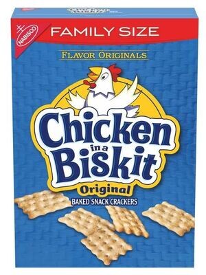 Crackers, Nabisco® Chicken in a Biskit® Original Baked Snack Crackers (Family Size-12 oz Box)