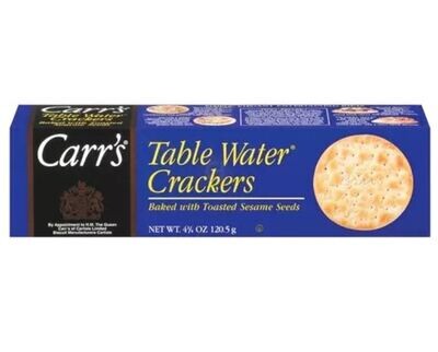 Crackers, Carr's® Table Water Crackers with Toasted Sesame Seeds (4¼ oz Box)