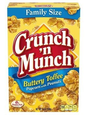 Popcorn, Crunch 'N Munch® Gourmet Buttery Toffee Popcorn with Peanuts (12 oz Box)