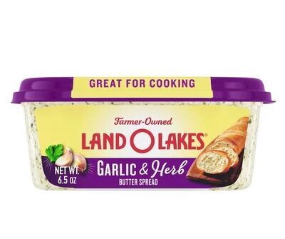 Butter Spread, Land O Lakes® Garlic and Herb Butter Spread (6½ oz Tub)