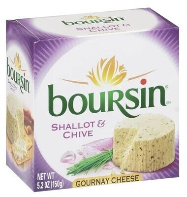 Cheese Spread, Boursin® Shallot &amp; Chive Gournay Cheese (5.2 oz Tub)
