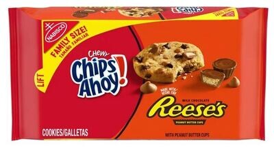 Cookies, Chips Ahoy® Chewy Chocolate Chip Cookies with Reese&#39;s Peanut Butter Cups (Family Size-14¼ oz Bag)
