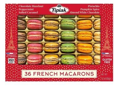 Cookie, Tipiak® Gluten Free French Macarons (14.8 oz, 36 Macarons)