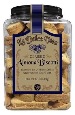 Cookie, La Dolce Vita® Classic Almond Biscotti (40 oz Jar)