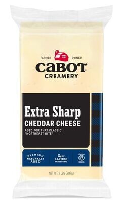 Block Cheese, Cabot Creamery® Vermont Seriously Sharp Cheddar Cheese (32 oz Block)