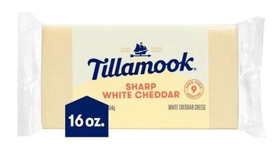 Block Cheese, Tillamook® Sharp White Cheddar Cheese (16 oz Block)
