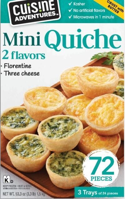 Appetizers, Cuisine Adventures® Mini Quiche (51.6 oz Box)