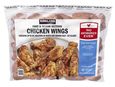 Appetizers, Kirkland Signature® First and Second Sections Chicken Wings (10 Pound Bag)