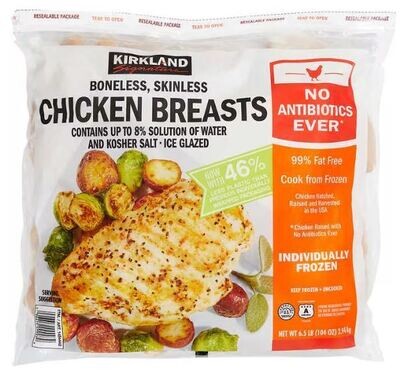 Appetizers, Kirkland Signature® Boneless Skinless Chicken Breasts (104 oz Bag)