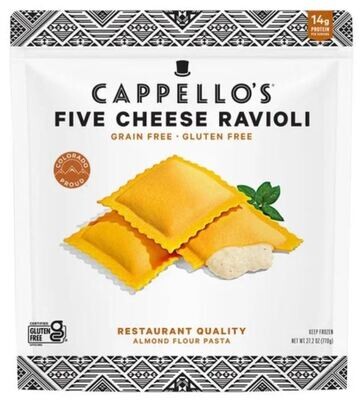 Frozen Dinner, Cappello’s® Gluten Free Five Cheese Ravioli (27.2 oz Bag)