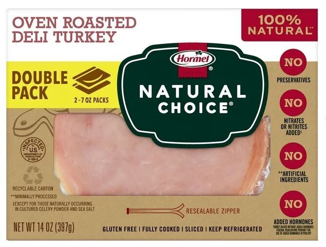 Sliced Lunch Meat, Hormel® Natural Choice® Sliced Oven Roasted Deli Turkey (14 oz Box)