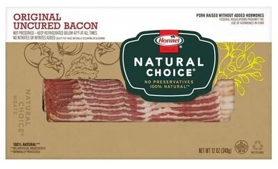 Fresh Bacon, Hormel® Natural Choice® Original Uncured Bacon (12 oz Bag)