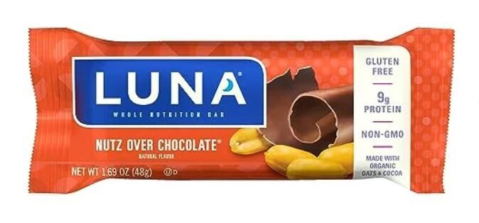 Pocket Snacks, Luna® Nutz Over Chocolate Bar (1.69 oz Bar)