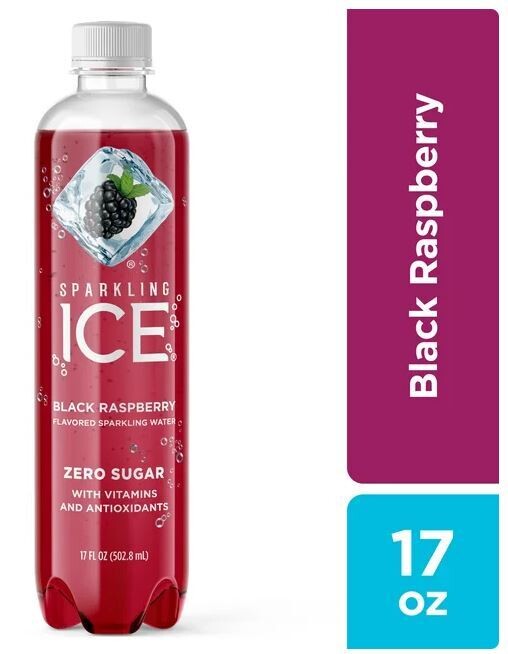 Sparkling Water, Sparkling Ice® Black Raspberry Sparkling Water (Single 17 fluid oz Bottle)