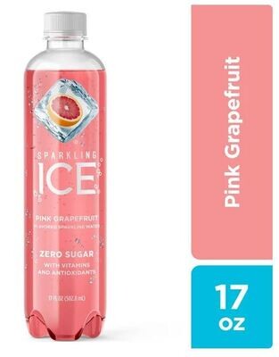 Sparkling Water, Sparkling Ice® Pink Grapefruit Sparkling Water (Single 17 fluid oz Bottle)