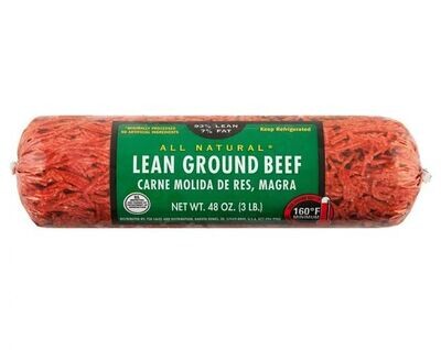 Frozen Beef, Ground Beef Chuck Patties-Ground Beef Chuck-93% Lean/7% Fat (3 lb Roll)