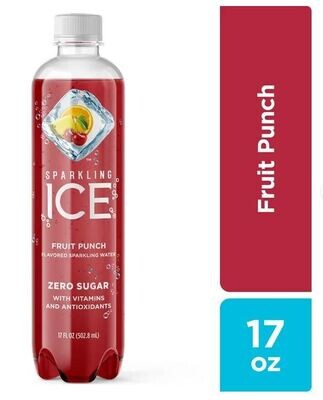 Sparkling Water, Sparkling Ice® Fruit Punch Sparkling Water (Single 17 fluid oz Bottle)