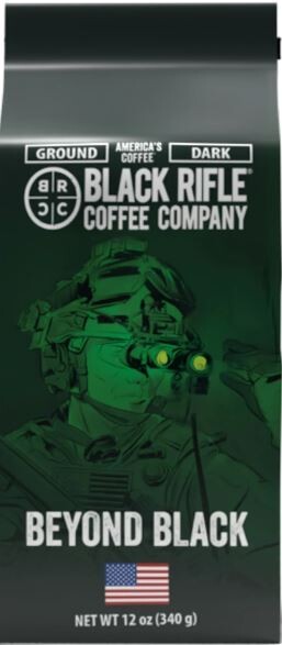 Ground Coffee, Black Rifle Coffee® Beyond Black™ Dark Roast Ground Coffee (12 oz Bag)