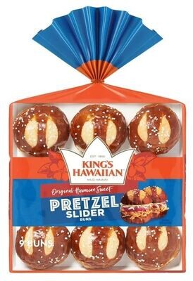 Slider Buns, King&#39;s Hawaiian® Pretzel Pre-Sliced Slider Buns (11 Oz Bag, 9 Buns)