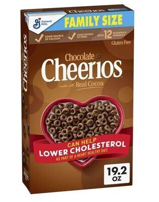 Cereal Cheerios, General Mills® Chocolate Cheerios™ Cereal (Family Size-19.2 oz Box)