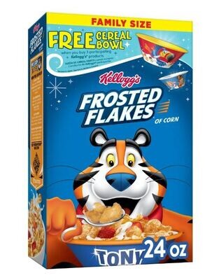 Cereal Flakes, Kellogg's® Frosted Flakes™ Cereal (Family Size-24 oz Box)
