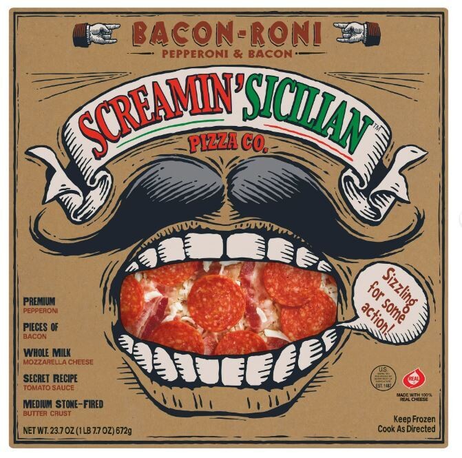 Frozen Pizza, Screamin&#39; Sicilian® Bacon-Roni® Pizza (23.7 oz Box)