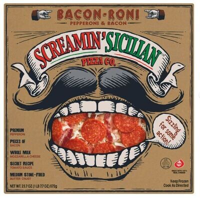 Frozen Pizza, Screamin' Sicilian® Bacon-Roni® Pizza (23.7 oz Box)