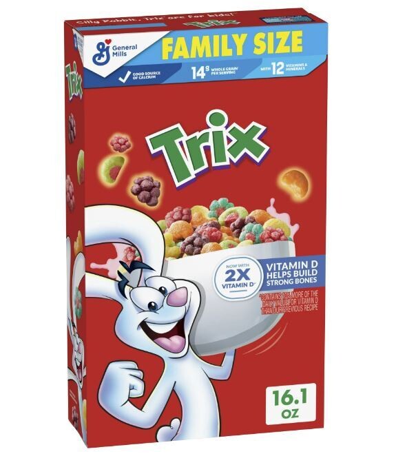 Cereal, General Mills® Trix® Cereal (Family Size-16.1 oz Box)