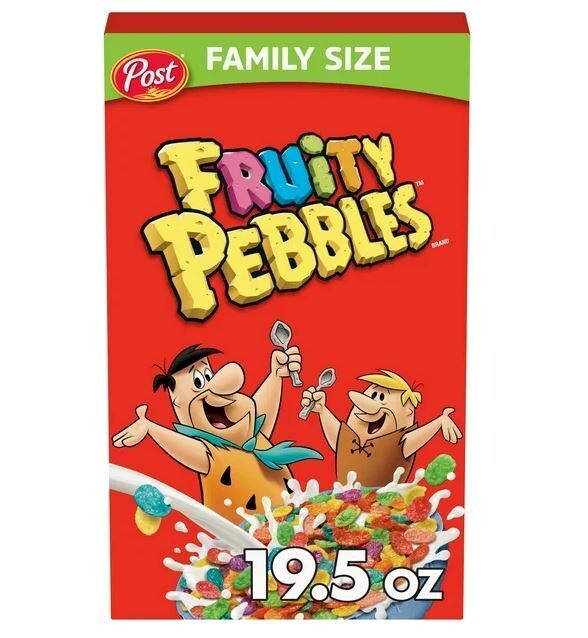 Cereal, Post® Fruity Pebbles™ Cereal (Family Size-19.5 oz Box)