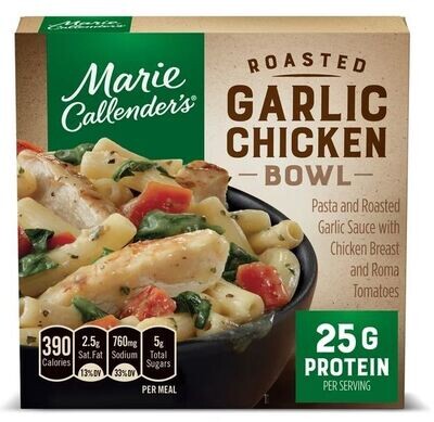 Frozen Dinner, Marie Callender&#39;s® Roasted Garlic Chicken Bowl (11.5 oz Box)