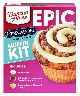 Brownie Mix, Duncan Hines® Cinnabon Bakery Inspired Muffin Kit (32.42 oz Box)