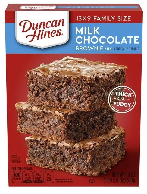Brownie Mix, Duncan Hines® Milk Chocolate Brownie Mix (18 oz Box)