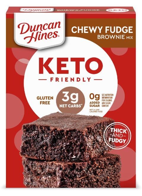 Brownie Mix, Duncan Hines® Keto Friendly Gluten Free, Zero Sugar Chewy Fudge Brownie Mix (10 oz Box)