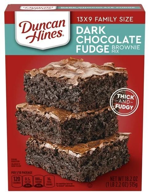 Brownie Mix, Duncan Hines® Dark Chocolate Fudge Brownie Mix (18.2 oz Box)