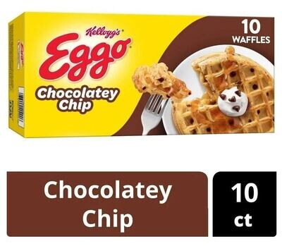Frozen Waffles, Kellogg's® Eggo® Chocolatey Chip Waffles (10 Count, 12.3 oz Box)