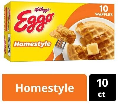 Frozen Waffles, Kellogg's® Eggo® Homestyle Waffles (10 Count, 12.3 oz Box)