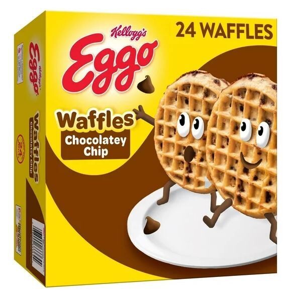 Frozen Waffles, Kellogg&#39;s® Eggo® Chocolatey Chip Waffles (24 Count, 29.6 oz Box)
