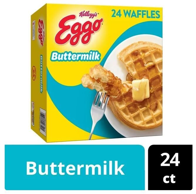 Frozen Waffles, Kellogg&#39;s® Eggo® Buttermilk Waffles (24 Count, 29.6 oz Box)