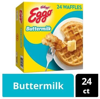Frozen Waffles, Kellogg's® Eggo® Buttermilk Waffles (24 Count, 29.6 oz Box)