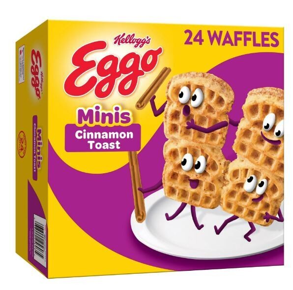 Frozen Waffles, Kellogg&#39;s® Eggo® Minis Cinnamon Toast Waffle Bites (24 Count, 25.8 oz Box)